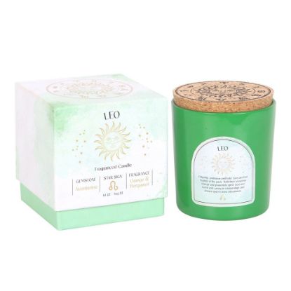 Picture of Leo Orange & Bergamot Gemstone Zodiac Candle