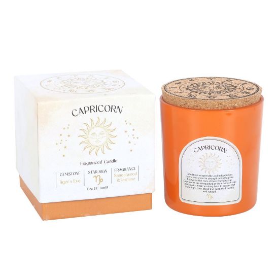 Picture of Capricorn Sandalwood & Jasmine Gemstone Zodiac Candle