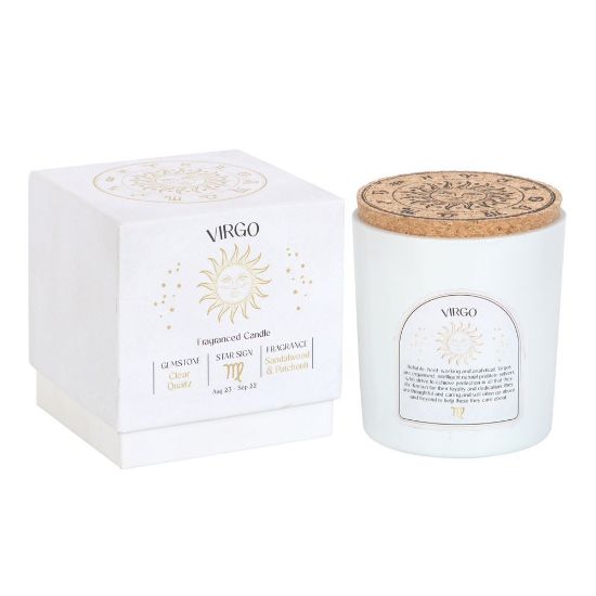 Picture of Virgo Sandalwood & Patchouli Gemstone Zodiac Candle