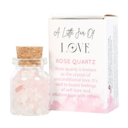Picture of Jar of Love Rose Quartz Crystal in a Matchbox