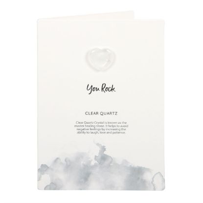 Picture of You Rock Clear Quartz Crystal Heart Greeting Card