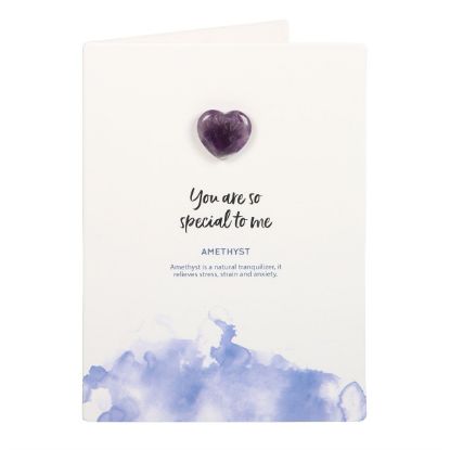 Picture of Special To Me Amethyst Crystal Heart Greeting Card