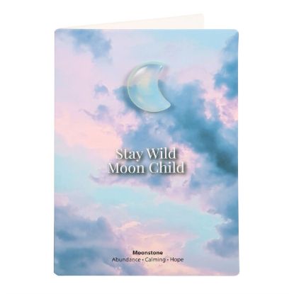 Picture of Stay Wild Moonstone Crystal Moon Greeting Card