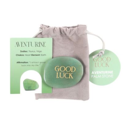 Picture of Good Luck Aventurine Crystal Palm Stone
