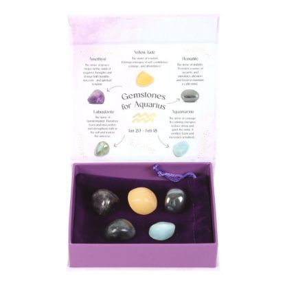 Picture of Aquarius Crystal Tumblestone Set
