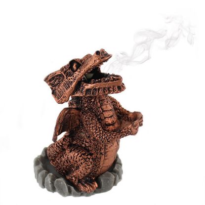 Picture of Red Dragon Incense Cone Holder