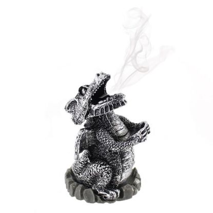 Picture of Silver Dragon Incense Cone Holder