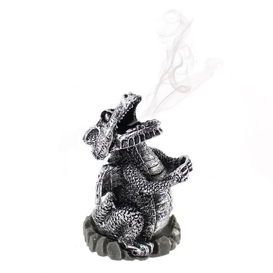 Picture of Silver Dragon Incense Cone Holder