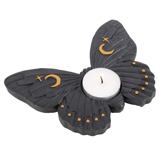 Picture of Black Moth Tealight Candle Holder