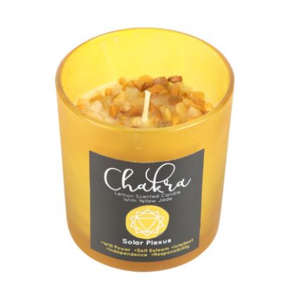 Picture of Solar Plexus Chakra Lemon Crystal Chip Candle