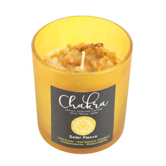 Picture of Solar Plexus Chakra Lemon Crystal Chip Candle