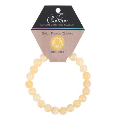 Picture of Solar Plexus Chakra Yellow Jade Gemstone Bracelet