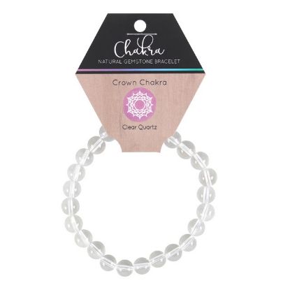 Picture of Crown Chakra Clear Quartz Gemstone Bracelet