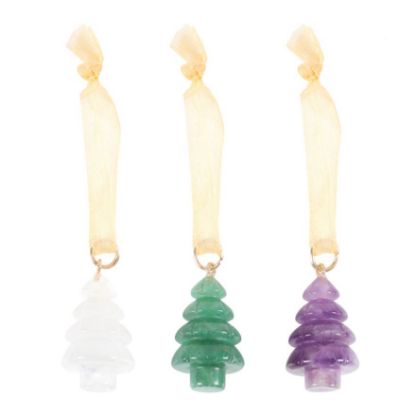 Picture of Set of 3 Crystal Christmas Tree Decorations