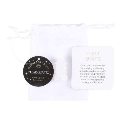 Picture of Clear Quartz Crystal Snowman in a Bag