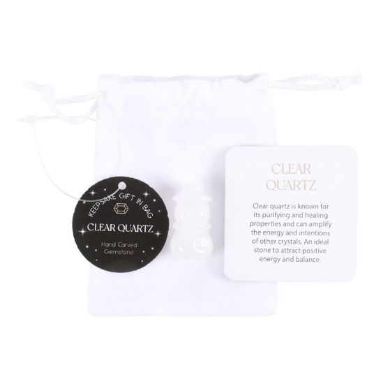 Picture of Clear Quartz Crystal Snowman in a Bag
