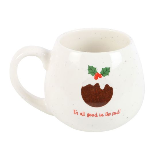 Picture of All Good in the Pud Rounded Christmas Mug