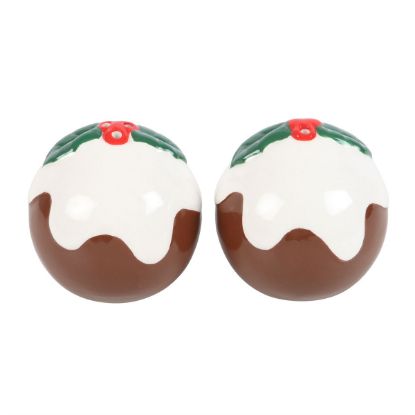 Picture of Christmas Pudding Salt and Pepper Shakers