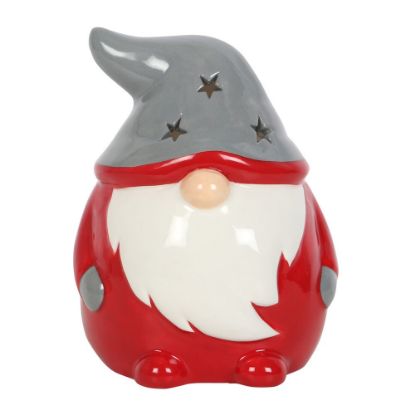Picture of Red and Grey Gonk Tealight Holder