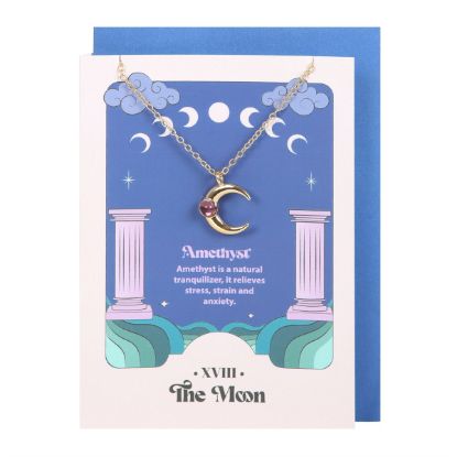 Picture of The Moon Celestial Amethyst Necklace Card