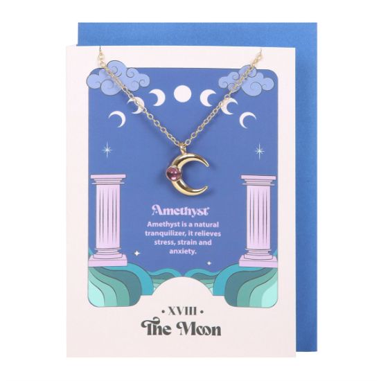 Picture of The Moon Celestial Amethyst Necklace Card