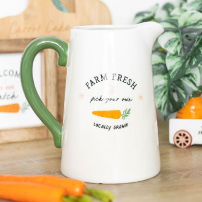 Picture of Farm Fresh Carrot Patch Ceramic Flower Jug