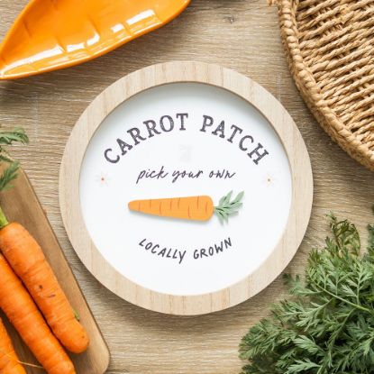 Picture of Carrot Patch Round 3D Wall Plaque