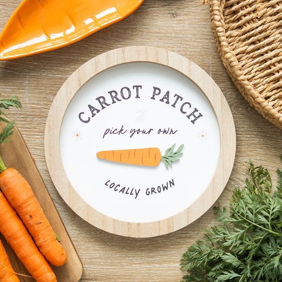 Picture of Carrot Patch Round 3D Wall Plaque