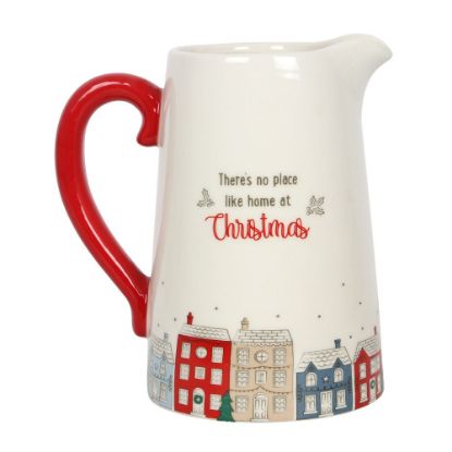 Picture of 17cm Christmas Village Ceramic Flower Jug