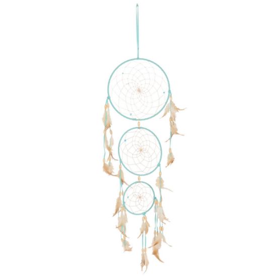 Picture of Light Blue Triple Dreamcatcher with Feathers