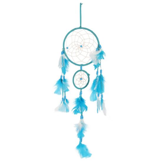 Picture of Teal Double Dreamcatcher with Tassels