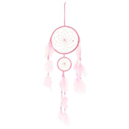 Picture of Light Pink Double Dreamcatcher with Tassels