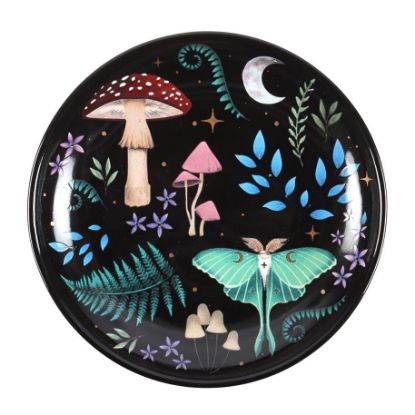 Picture of Round Dark Forest Print Trinket Dish