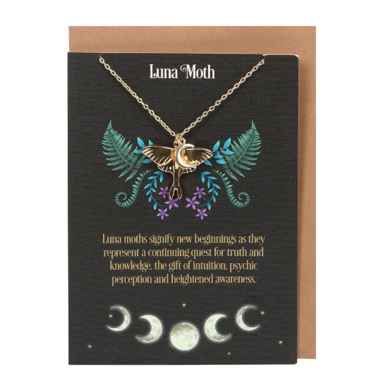 Picture of Luna Moth Necklace Card