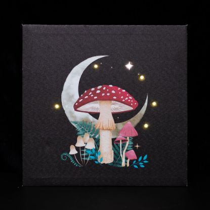 Picture of Forest Mushroom Light Up Canvas Plaque