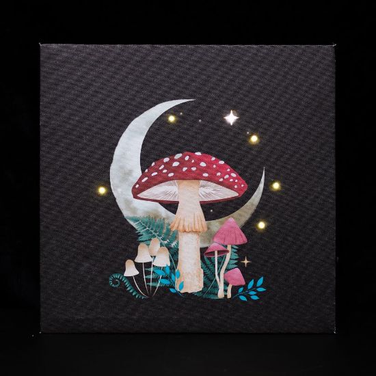 Picture of Forest Mushroom Light Up Canvas Plaque