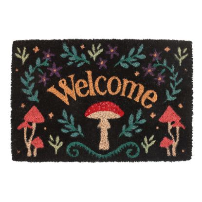 Picture of Black Mushroom Welcome Doormat