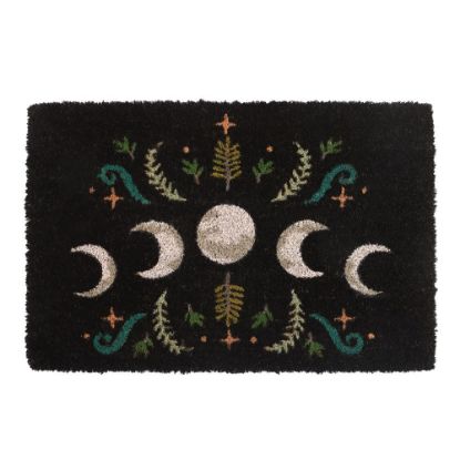 Picture of Black Dark Forest Moon Phase Doormat