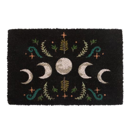 Picture of Black Dark Forest Moon Phase Doormat
