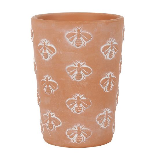 Picture of Large Terracotta Bee Pattern Plant Pot