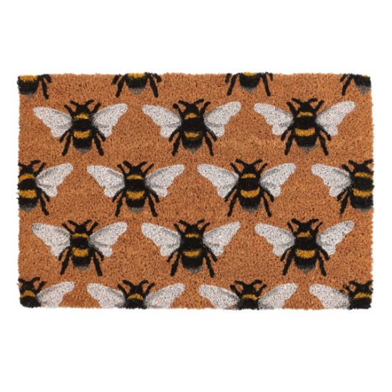 Picture of Natural Bee Print Doormat
