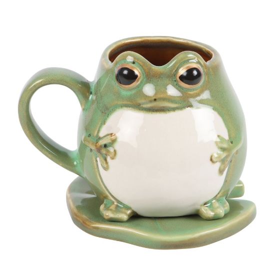 Picture of Frog Shaped Mug and Lily Pad Saucer