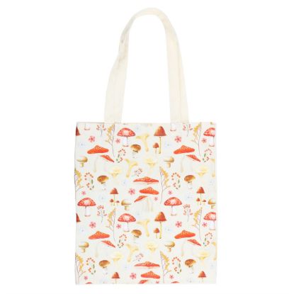 Picture of Mushroom Print Polycotton Tote Bag