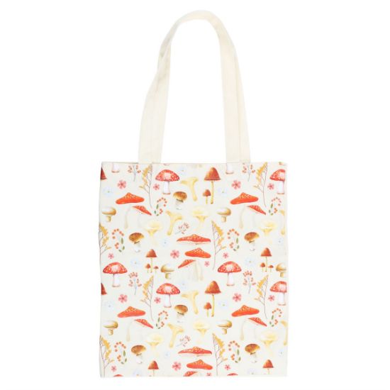 Picture of Mushroom Print Polycotton Tote Bag