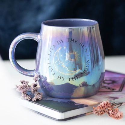 Picture of Live by the Sun Love by the Moon Iridescent Mug