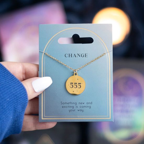 Picture of 555 Angel Number Change Necklace