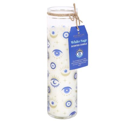 Picture of All Seeing Eye White Sage Tube Candle