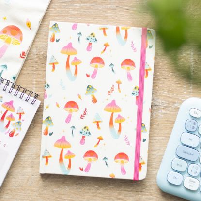 Picture of Funky Fungi Mushroom Print A5 Notebook