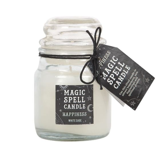 Picture of White Sage 'Happiness' Spell Candle Jar