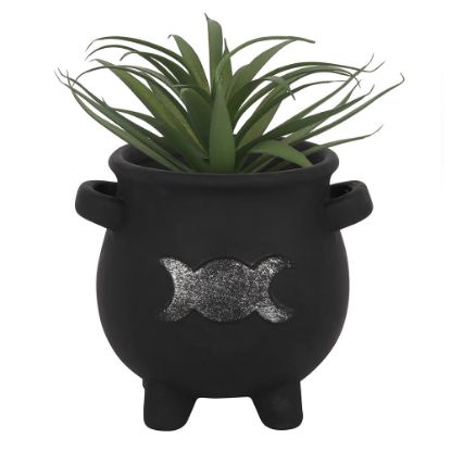 Picture of Triple Moon Cauldron Terracotta Plant Pot